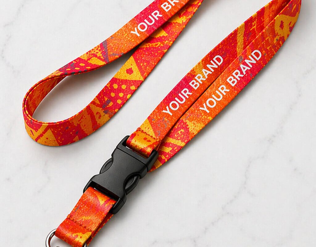 double-layer lanyard-with-detachable-buckle