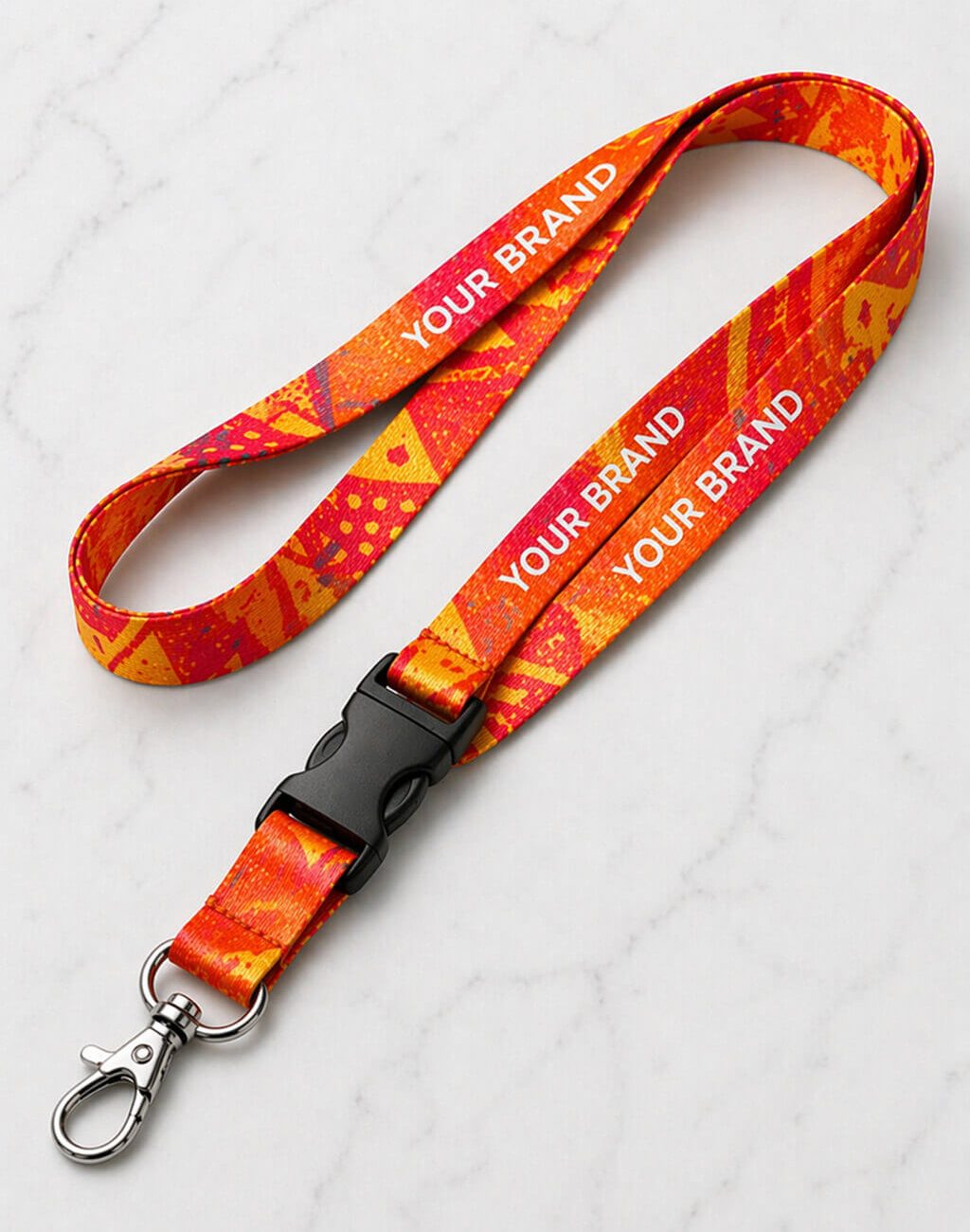 double-layer lanyard-with-detachable-buckle