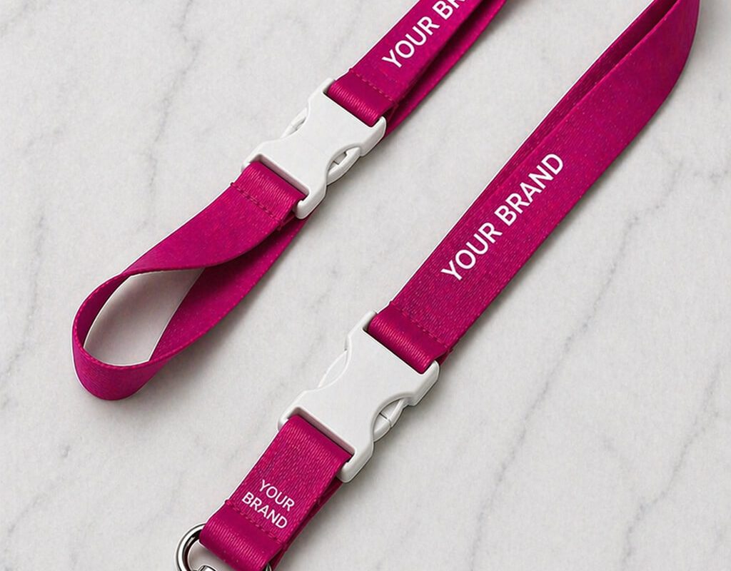 single-sided-printed-coloured-lanyard-with-detachable-buckle-and-safety breakaway